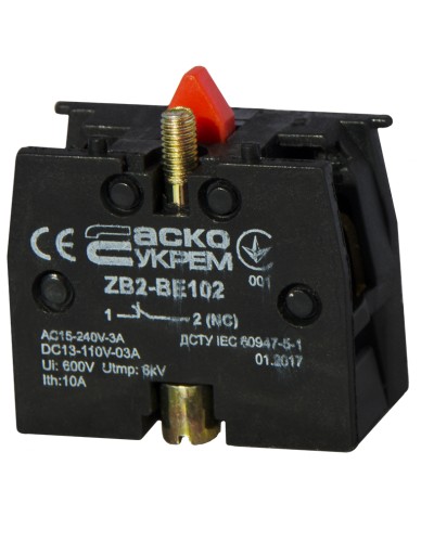 ZB2-BE102 NС Контакт к кнопкам ХB2