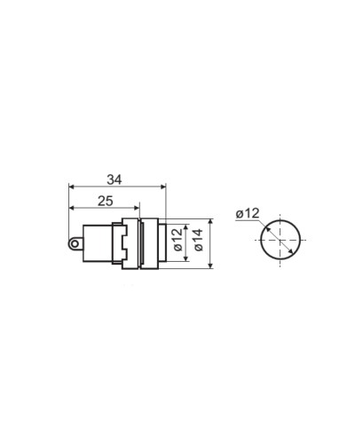 Сигнальна арматура AD22E-12DS червона 220V АC