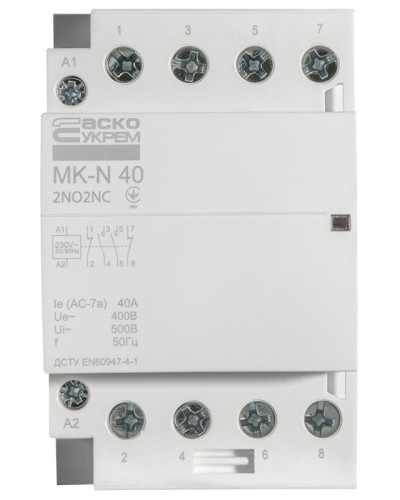 Модульный контактор MK-N 4P 40A 2NO2NC 220V