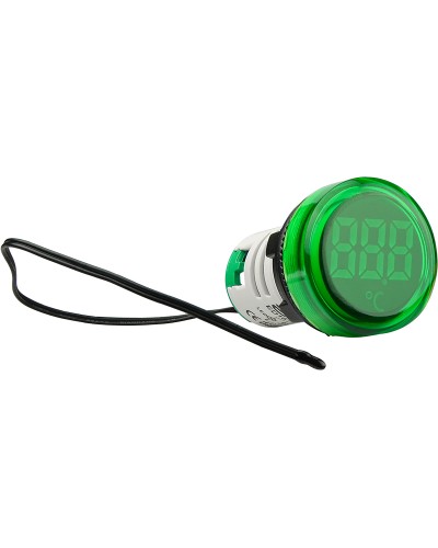 Круглий цифровий вимірювач температури ED16-22WD -25С - 150С (зелений)