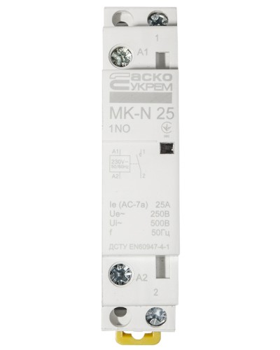 Модульный контактор MK-N 1P 25A 1NO 220V
