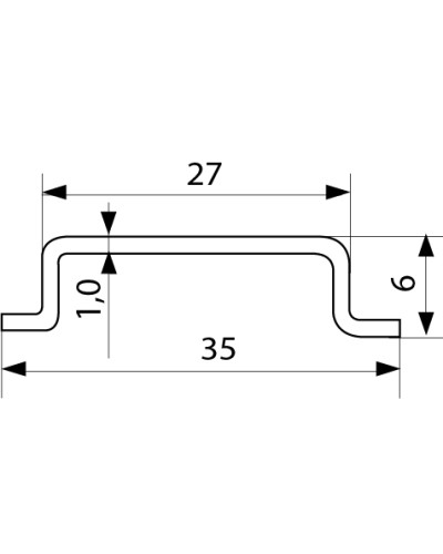 Din-рейка TS-35-1,0 (T3501) (1м/шт)