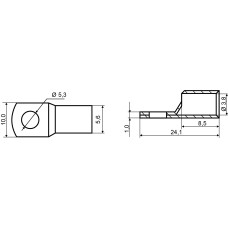 Наконечники без изоляции медные луженые SC-6-5 (100шт.)