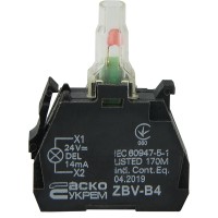 ZBV-B4 Блок для подсветки. красный 24В для кнопок TB5