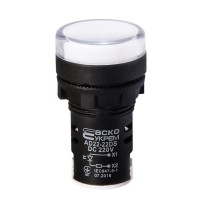 Сигнальная арматура AD22-22DS белая 220V DC