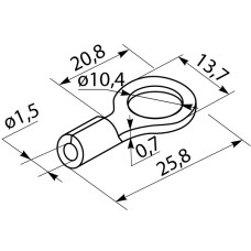 Наконечники под винт с изоляцией RV 1,25-10 (100 шт.)