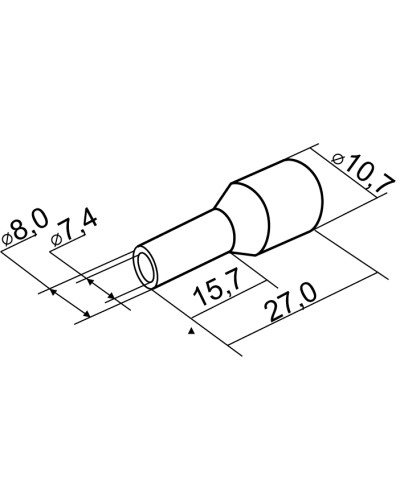 Наконечники трубчасті НТ 25,0-16 коричневі (100 шт.)