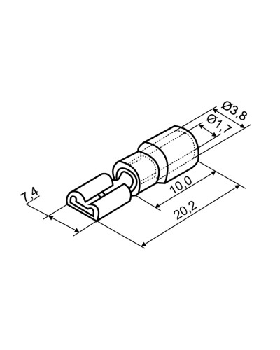 Конектори FDD1,25-250 6,35x0,5/0,8 (100 шт.)