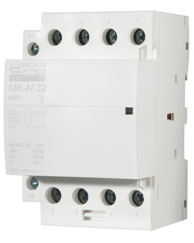 Модульний контактор MK-N 4P 32A 4NO 220V
