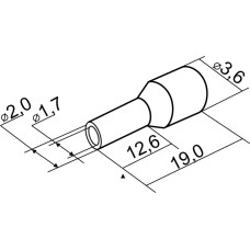 Наконечники трубчатые НТ 1,5-12 красные (100 шт.)