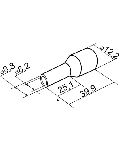 Наконечники трубчасті НТ 35,0-25 червоні (100 шт.)