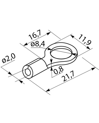 Наконечники под винт с изоляцией RV 2-8 (100 шт.)