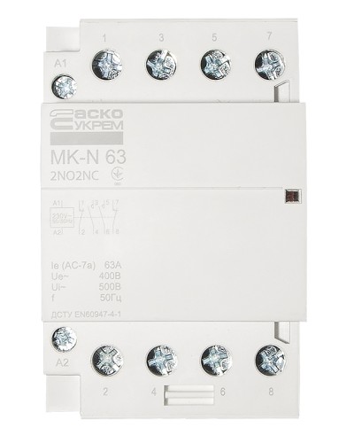 Модульний контактор MK-N 4P 63A 2NO2NC 220V