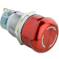 TY 19C-S11/1 Кнопка металлическая Возврат поворотом 1NO+1NC.