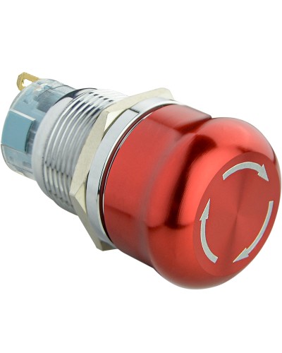 TY 19C-S11/1 Кнопка металлическая Возврат поворотом 1NO+1NC.