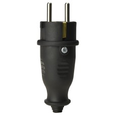 Вилка каучуковая стандартная 2Р+PE 16А IP44