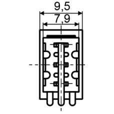 Тумблер MTS-102 ON-ON 2Пол. *3Конт.