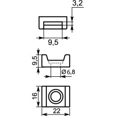 Площадка для хомутов CTH-2B белая (100 шт.)
