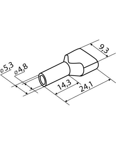 Наконечники трубчатые ТО 6,0-14 желтые (100 шт.)