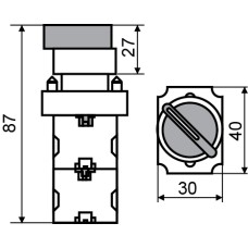 XB2-BK2365 Кнопка зеленая поворотная 2-поз. с подсветкой