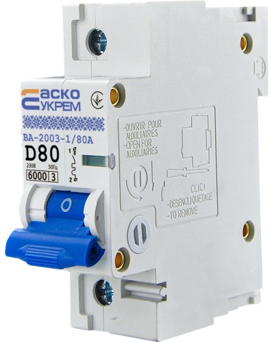 Автоматический выключатель УКРЕМ ВА-2003 1р 80А АСКО