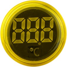 Круглый цифровой измеритель температуры ED16-22WD -25С – 150С (желтый)