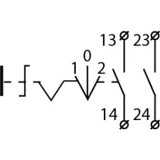 TB5-AD33 Кнопка поворотная 3-поз. Станд. ручка