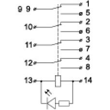Реле LY4 (АС 24 V)
