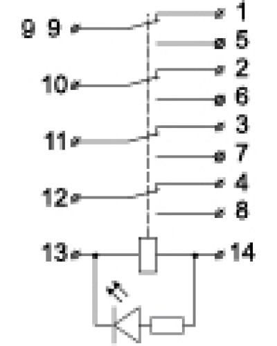 Реле LY4 (АС 24 V)