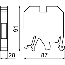 Клеммник JXB 95/35 серый