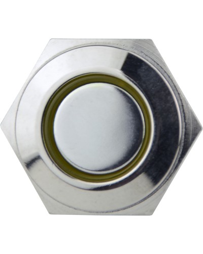 TYJ 16-261 Кнопка металева пласка з підсвічуванням, 1NO+1NC, жовта 220V.