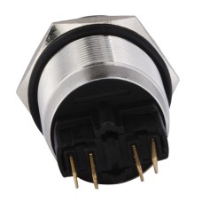 TYJ 22-321 Кнопка металлическая с выступом с фикс., 1NO+1NC.
