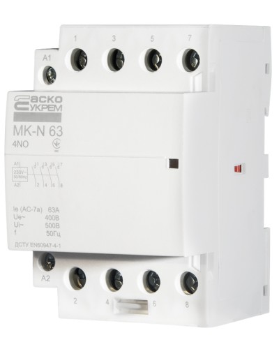Модульный контактор MK-N 4P 63A 4NO 220V