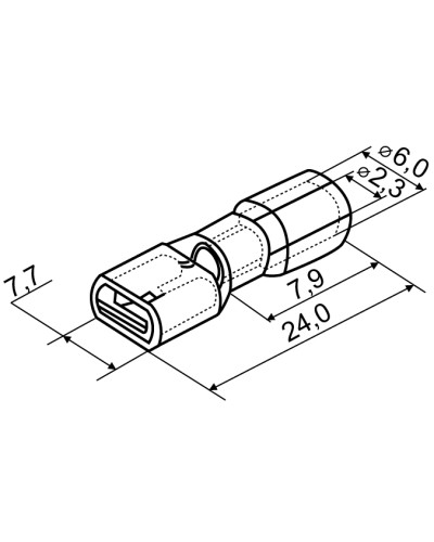Коннекторы полностью изолированы FDFD 2-250 'мама' (100 шт.)