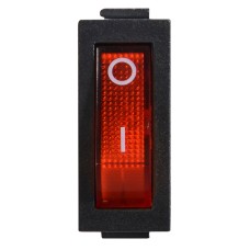 KCD3-101N R/B 220V Переключатель 1 клав. красный с подсветкой
