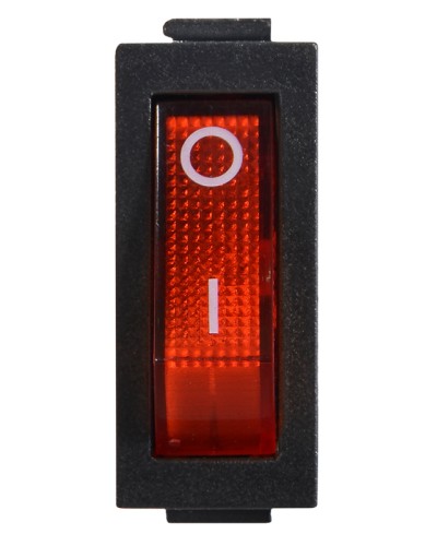 KCD3-101N R/B 220V Переключатель 1 клав. красный с подсветкой