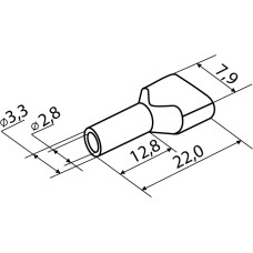Наконечники трубчатые ТО 2,5-13 синие (100 шт.)