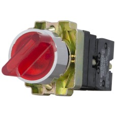 XB2-BK2465 Кнопка красная поворотная 2-поз. с подсветкой