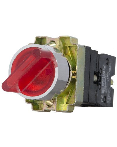 XB2-BK2465 Кнопка красная поворотная 2-поз. с подсветкой
