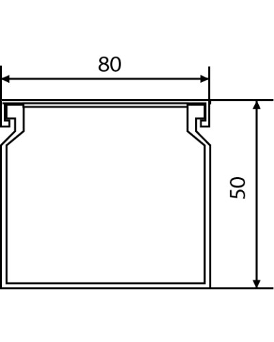 Перфорированный короб 50*80/2000мм (В*Ш)