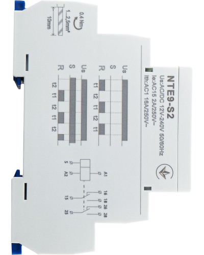 Реле времени асимметричного цикла NTE9-S2 AC/DC 12-240V