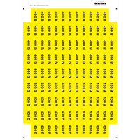 Наклейки "Знак "400 В" желтый 45х22"
