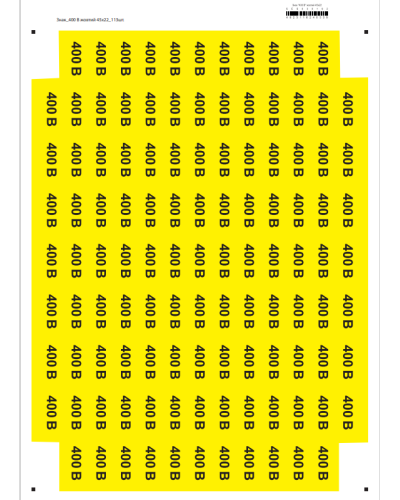 Наклейки "Знак "400 В" желтый 45х22"