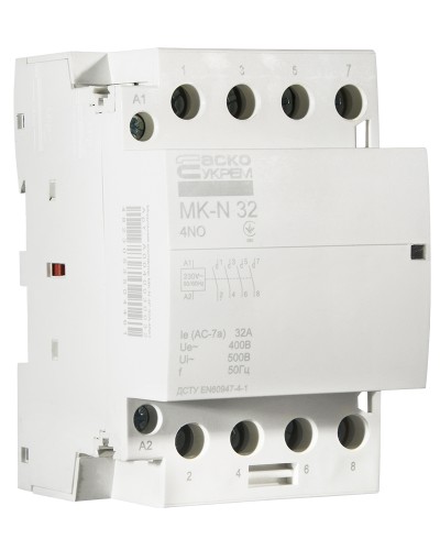 Модульний контактор MK-N 4P 32A 4NO 220V