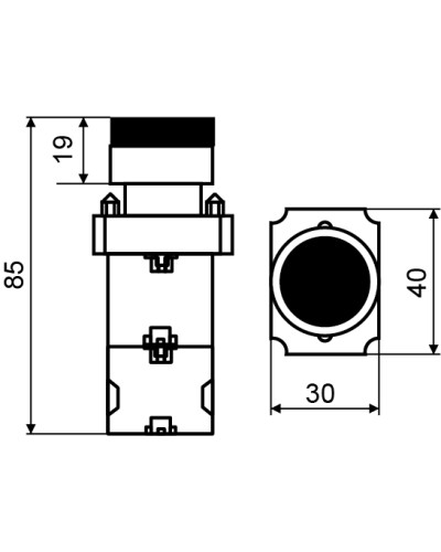 XB2-BW3371 Кнопка с подсветкой зеленая