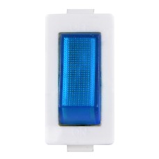 KCD3-101N-13 BL/WH 220V Переключатель 1 клав. синий с подсветкой