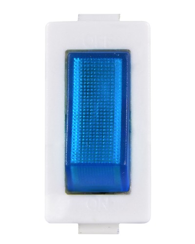 KCD3-101N-13 BL/WH 220V Переключатель 1 клав. синий с подсветкой