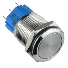 TYJ 16-311 Кнопка металлическая плоская с фикс., 1NO+1NC.