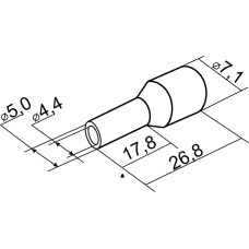 Наконечники трубчатые НТ 10,0-18 зеленые (100шт)