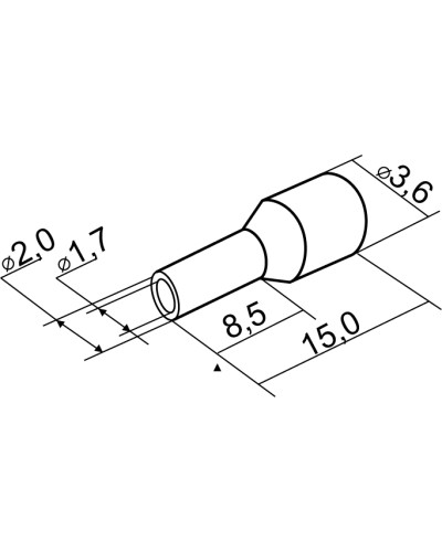 Наконечники трубчатые НТ 1,5-08 синие (100шт)